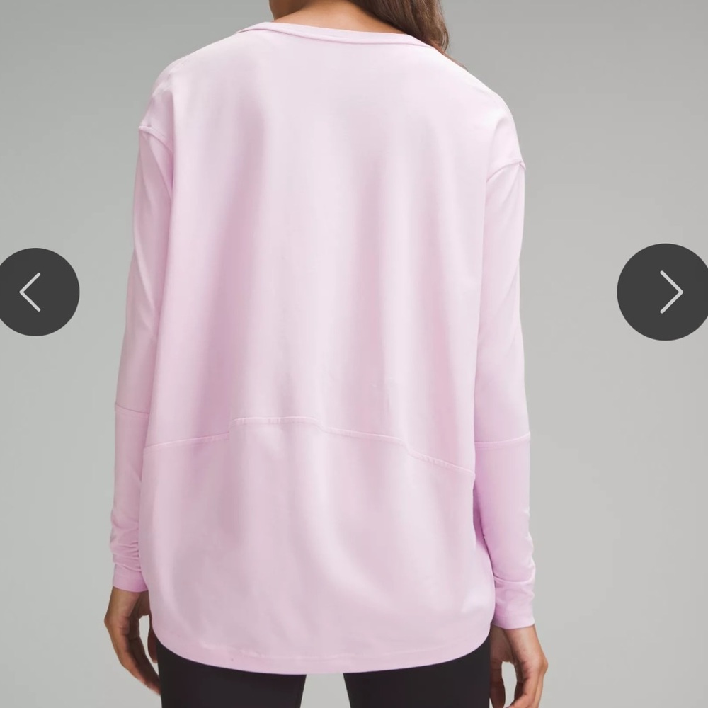 Lululemon Back in Action Soft Pink Long Sleeve V-Neck Tee - Picture 7 of 14